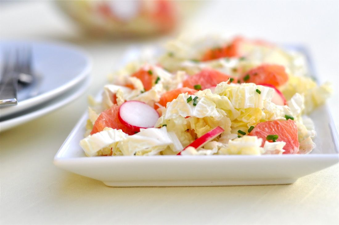 Grapefruit, Radish, and Cabbage Salad