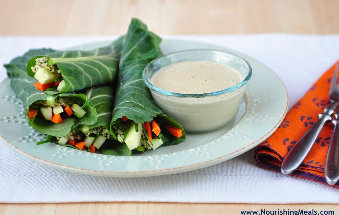 Raw Thai Wraps with Cilantro-Pumpkin Seed Pâté