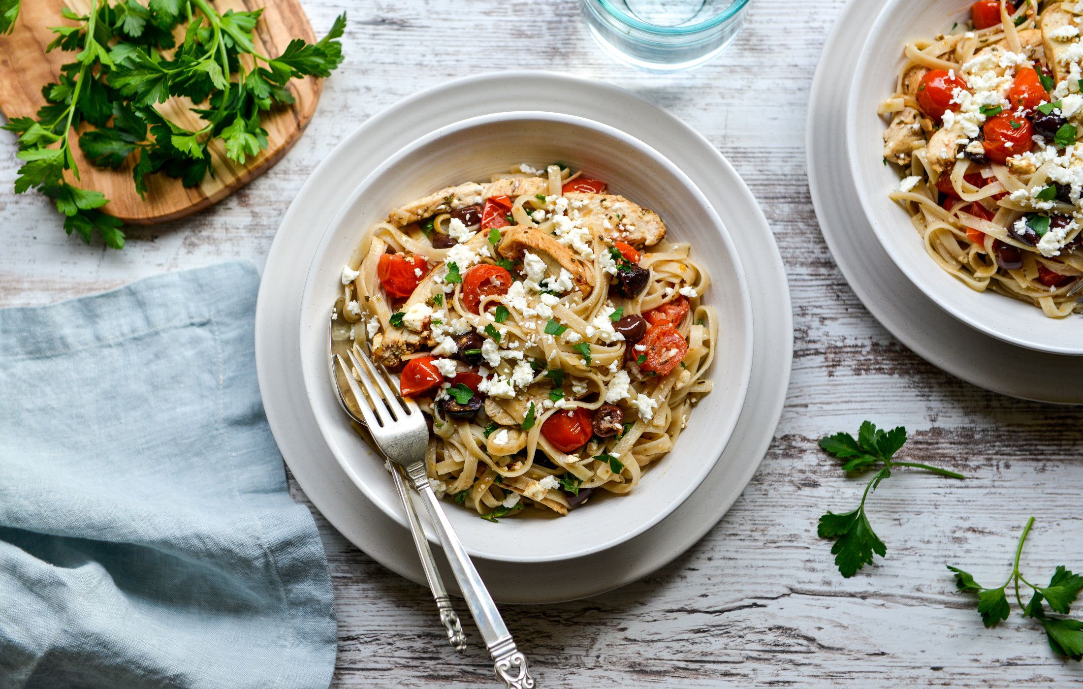 GREEK SKILLET CHICKEN FETTUCCINI-1