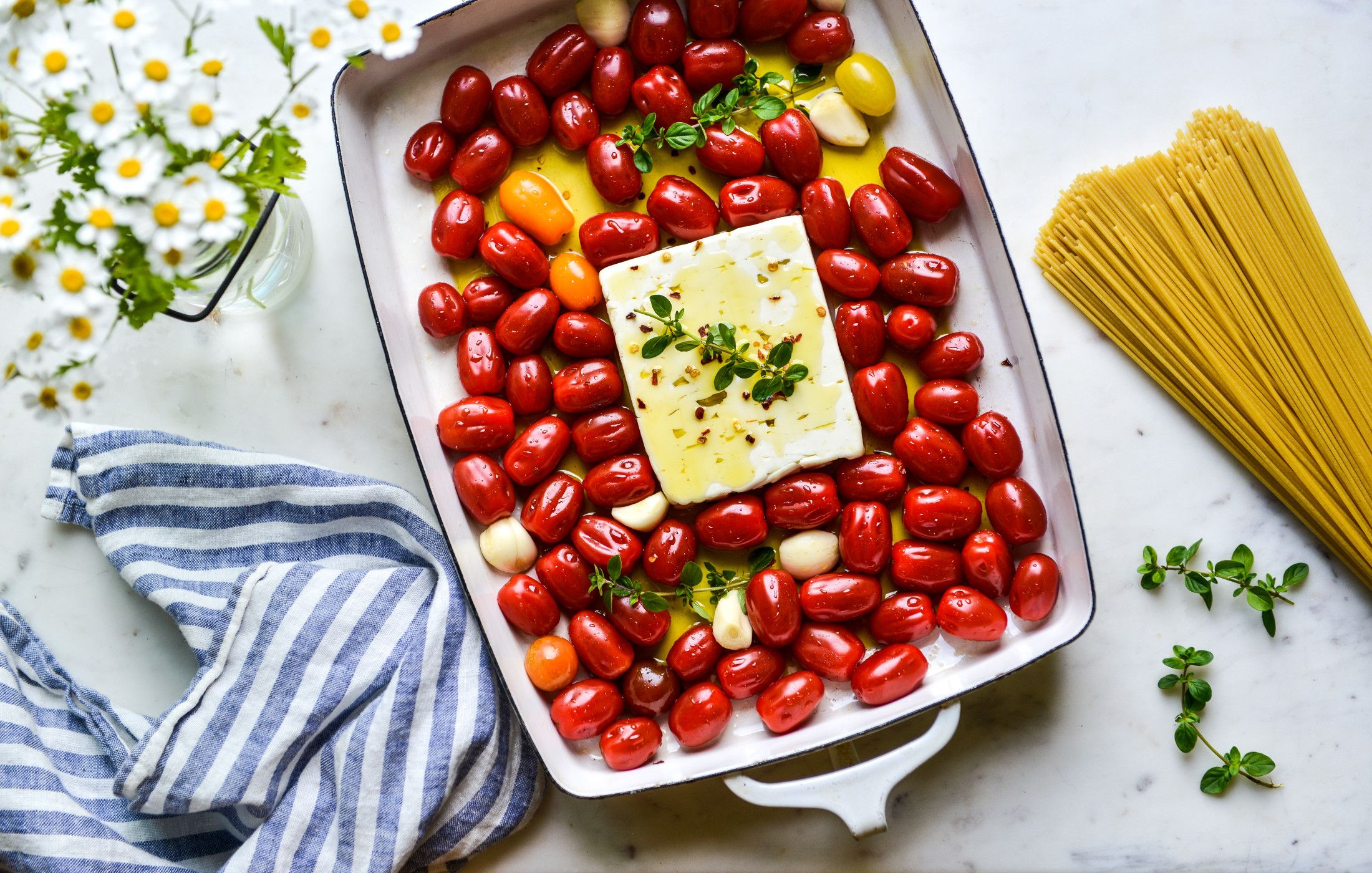 ROASTED CHERRY TOMATO FETA PASTA-1