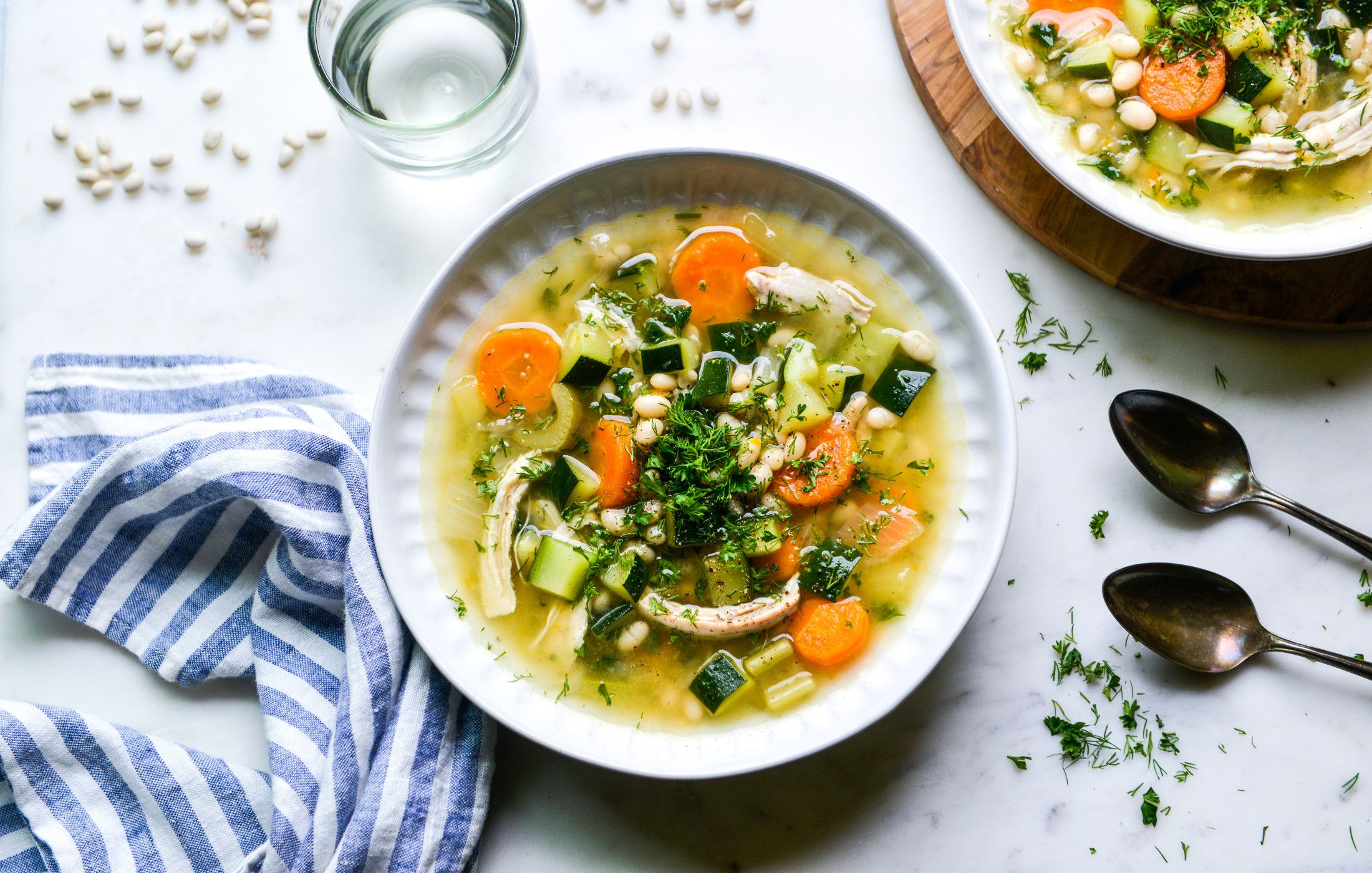 SUMMER VEGETABLE CHICKEN NAVY BEAN SOUP-2