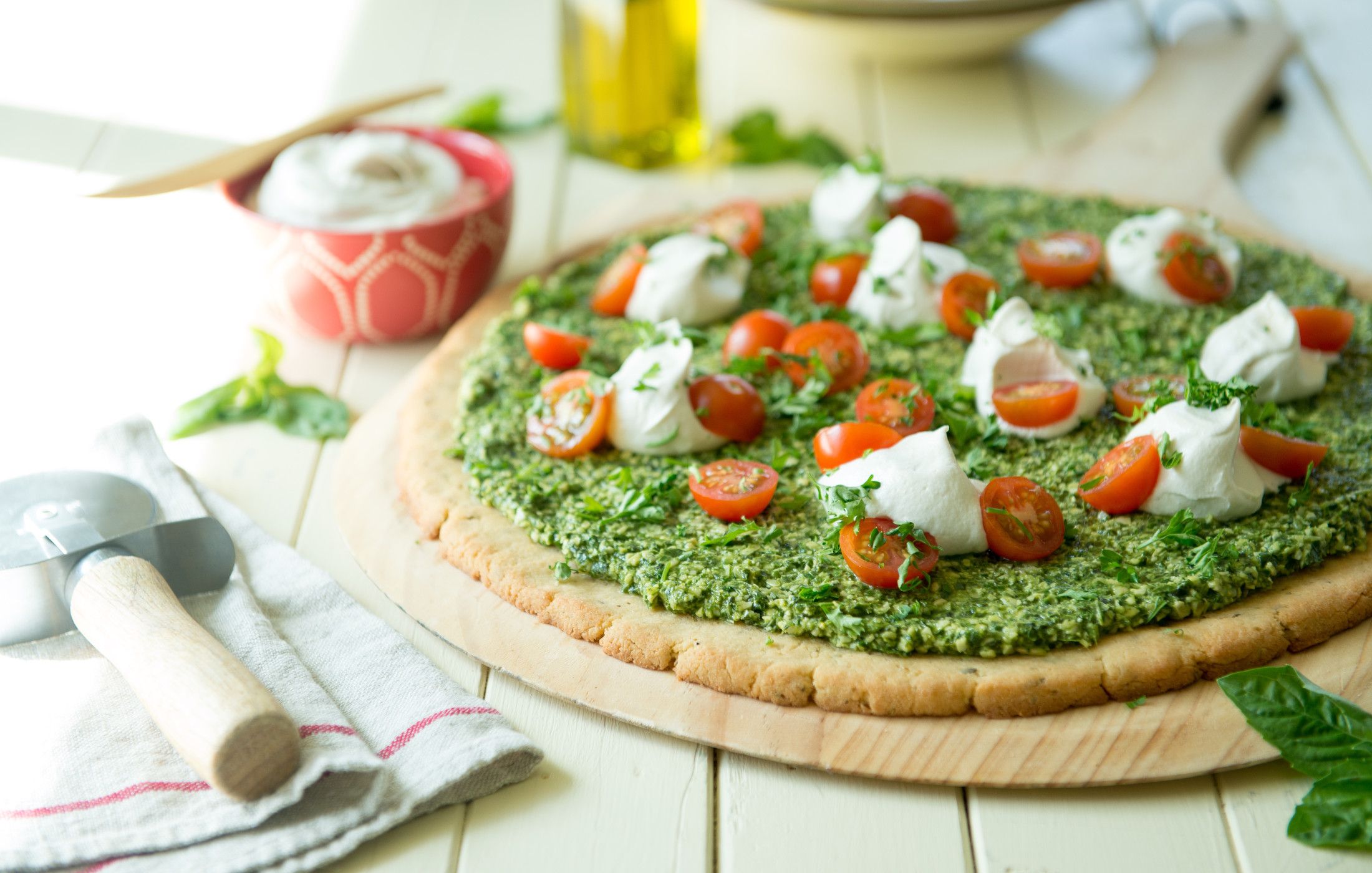 Herbed Almond Pizza Crust