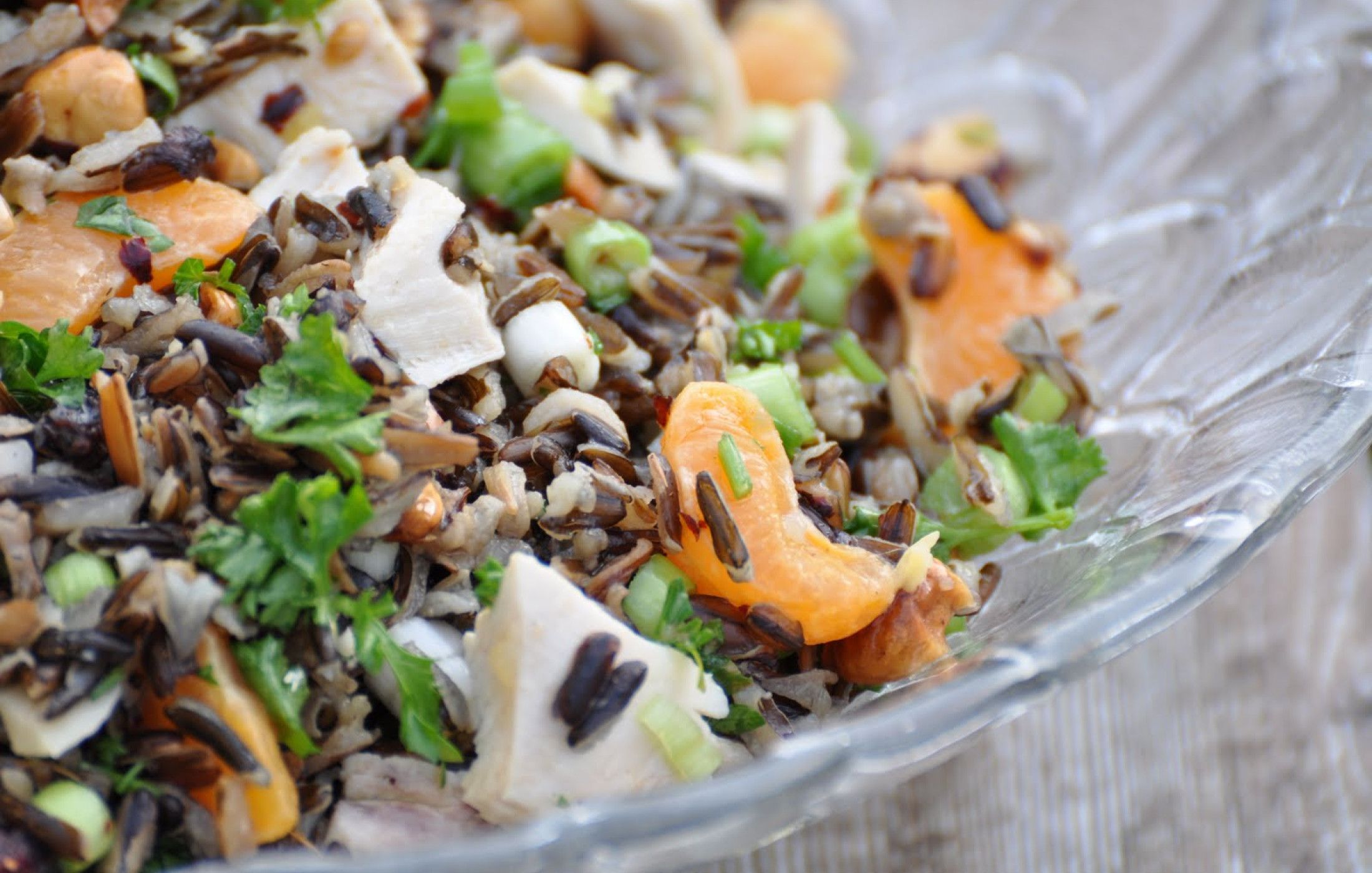 Detox Chicken and Wild Rice Salad with Tangerines