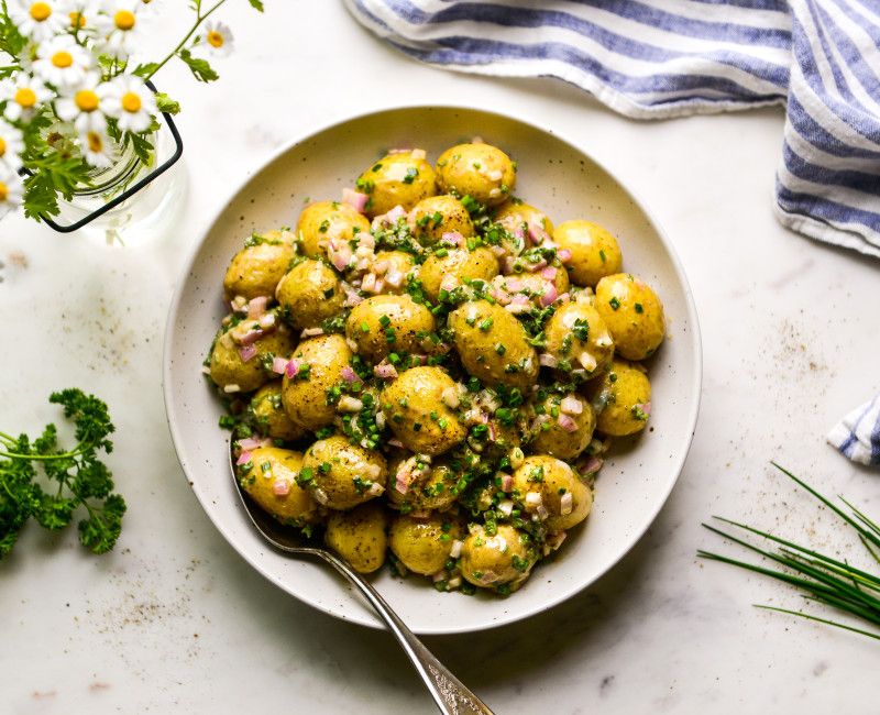 BABY POTATO SALAD WITH SHALLOTS AND DIJON VINAIGRETTE-1