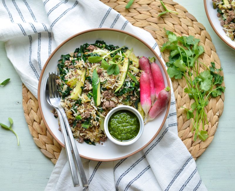Beef, Zucchini, and Kale Fried Rice-6