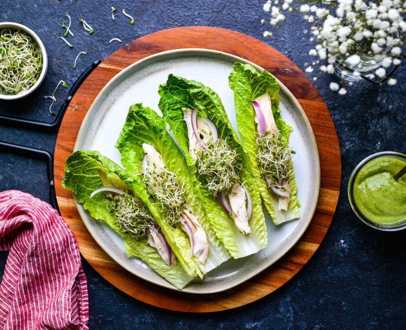 CHICKEN WRAPS WITH DILL-AVOCADO SAUCE DETOX DIET-1