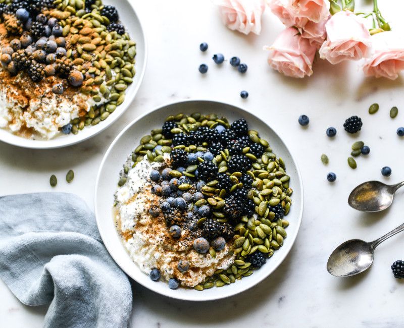 COTTAGE CHEESE PUMPKIN SEED SUPERFOOD BOWLS-1