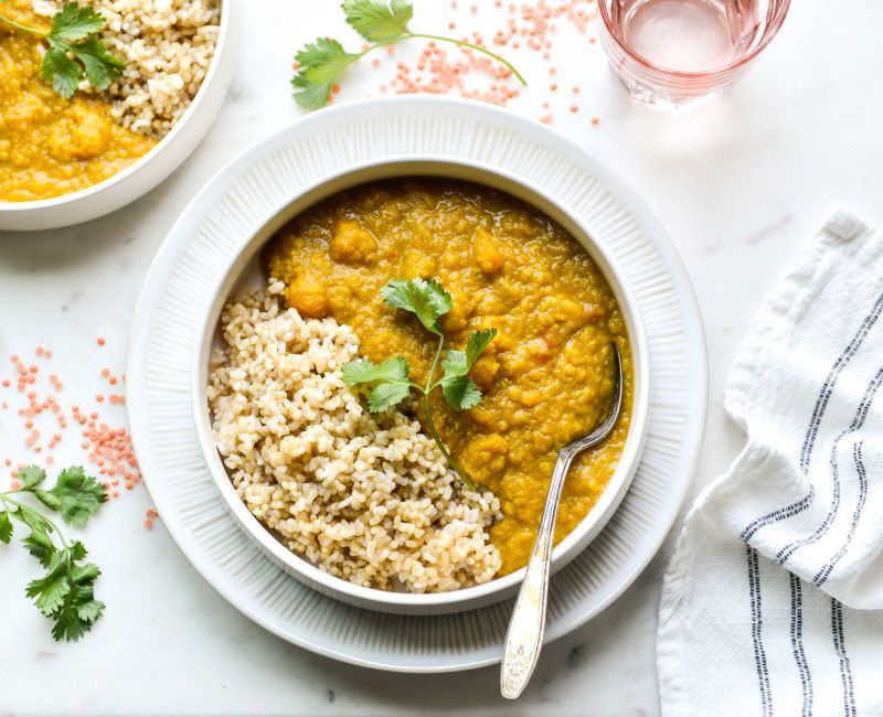 CURRIED BUTTERNUT SQUASH AND RED LENTIL SOUP-1