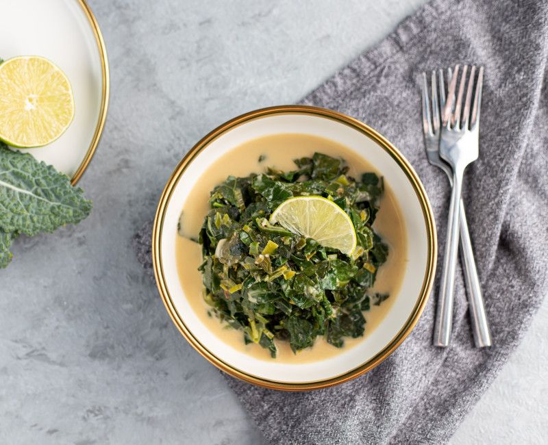 Ginger Coconut Braised Kale